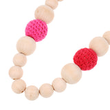 Maxbell Baby Teether Beads Pacifier Chain Crocheted Wooden Beads -6