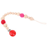Maxbell Baby Teether Beads Pacifier Chain Crocheted Wooden Beads -6