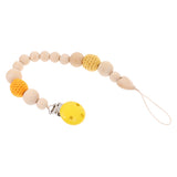 Maxbell Baby Teether Beads Pacifier Chain Crocheted Wooden Beads -5