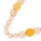 Maxbell Baby Teether Beads Pacifier Chain Crocheted Wooden Beads -5