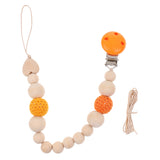 Maxbell Baby Teether Beads Pacifier Chain Crocheted Wooden Beads -3
