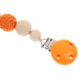 Maxbell Baby Teether Beads Pacifier Chain Crocheted Wooden Beads -3