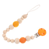 Maxbell Baby Teether Beads Pacifier Chain Crocheted Wooden Beads -3