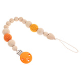 Maxbell Baby Teether Beads Pacifier Chain Crocheted Wooden Beads -3
