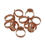 Maxbell 10 Pieces Adjustable Brass Ring Blank Round Bezel 12mm Cabochon Rose Gold