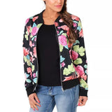 Maxbell Womens Ladies Celebrity Camo Flower FLoral Printed Jacket Outwear Coat M