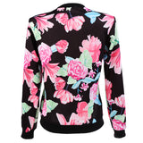 Maxbell Womens Ladies Celebrity Camo Flower FLoral Printed Jacket Outwear Coat M