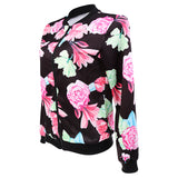 Maxbell Womens Ladies Celebrity Camo Flower FLoral Printed Jacket Outwear Coat M