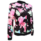 Maxbell Womens Ladies Celebrity Camo Flower FLoral Printed Jacket Outwear Coat M