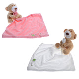 Maxbell Nursery Toddler Soft Smooth Bath Security Cartoon Bear Toy Blanket Pink