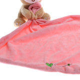 Maxbell Nursery Toddler Soft Smooth Bath Security Cartoon Bear Toy Blanket Pink