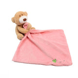 Maxbell Nursery Toddler Soft Smooth Bath Security Cartoon Bear Toy Blanket Pink