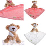 Maxbell Nursery Toddler Soft Smooth Bath Security Cartoon Bear Toy Blanket Pink