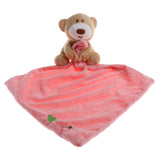 Maxbell Nursery Toddler Soft Smooth Bath Security Cartoon Bear Toy Blanket Pink