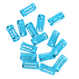 Maxbell 50pcs/Lot Dread lock Beads Hair Rings Adjustable Hair Braid Cuff Clip Blue