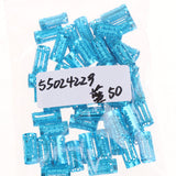 Maxbell 50pcs/Lot Dread lock Beads Hair Rings Adjustable Hair Braid Cuff Clip Blue