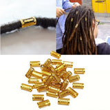 Maxbell 50pcs/Lot Dread lock Beads Hair Rings Adjustable Hair Braid Cuff Clip Blue