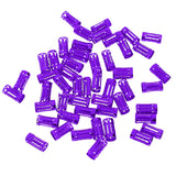 Maxbell 50pcs/Lot Dread lock Beads Hair Rings Adjustable Hair Braid Cuff Clip Purple