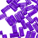 Maxbell 50pcs/Lot Dread lock Beads Hair Rings Adjustable Hair Braid Cuff Clip Purple