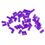 Maxbell 50pcs/Lot Dread lock Beads Hair Rings Adjustable Hair Braid Cuff Clip Purple