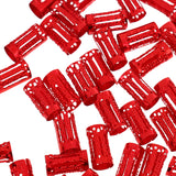 Maxbell 50pcs/Lot Dread lock Beads Hair Rings Adjustable Hair Braid Cuff Clip Red