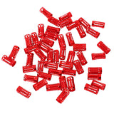 Maxbell 50pcs/Lot Dread lock Beads Hair Rings Adjustable Hair Braid Cuff Clip Red