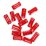 Maxbell 50pcs/Lot Dread lock Beads Hair Rings Adjustable Hair Braid Cuff Clip Red