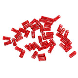 Maxbell 50pcs/Lot Dread lock Beads Hair Rings Adjustable Hair Braid Cuff Clip Red