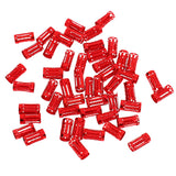 Maxbell 50pcs/Lot Dread lock Beads Hair Rings Adjustable Hair Braid Cuff Clip Red