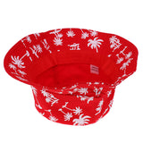 Maxbell 100% Cotton Packable Summer Sunhat Travel Bucket Hat Wide Brim Red