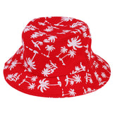 Maxbell 100% Cotton Packable Summer Sunhat Travel Bucket Hat Wide Brim Red