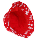 Maxbell 100% Cotton Packable Summer Sunhat Travel Bucket Hat Wide Brim Red