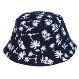 Maxbell 100% Cotton Packable Summer Sunhat Travel Bucket Hat Wide Brim Blue