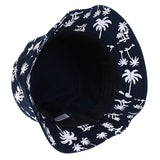 Maxbell 100% Cotton Packable Summer Sunhat Travel Bucket Hat Wide Brim Blue