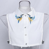 Maxbell Womens Fake Collar Removable False Blouse Embroidered 7-Half Shirt #7