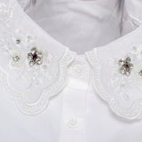 Maxbell Womens Fake Collar Removable False Blouse Embroidered 5-Half Shirt #5