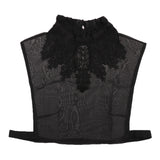 Maxbell Womens Fake Collar Removable False Blouse Embroidered 3-Half Shirt Black#3