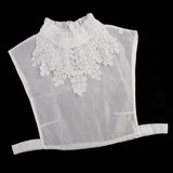 Maxbell Womens Fake Collar Removable False Blouse Embroidered 3-Half Shirt White#3