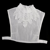 Maxbell Womens Fake Collar Removable False Blouse Embroidered 3-Half Shirt White#3