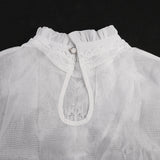 Maxbell Womens Fake Collar Removable False Blouse Embroidered 3-Half Shirt White#3