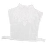 Maxbell Womens Fake Collar Removable False Blouse Embroidered 3-Half Shirt White#3