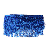 Maxbell Fashion Belly Dance Waist Chain Hip Skirt Scarf with Sequins Tassel Blue