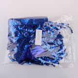 Maxbell Fashion Belly Dance Waist Chain Hip Skirt Scarf with Sequins Tassel Blue