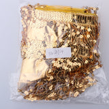 Maxbell Fashion Belly Dance Waist Chain Hip Skirt Scarf with Sequins Tassel Gold