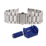 Maxbell Stainless Steel Strap Watch Band + Tools for Samsung Gear S2 Classic Silver
