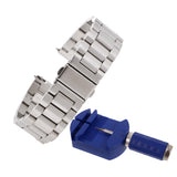 Maxbell Stainless Steel Strap Watch Band + Tools for Samsung Gear S2 Classic Silver