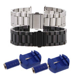 Maxbell Stainless Steel Strap Watch Band + Tools for Samsung Gear S2 Classic Silver