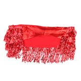 Maxbell Fashion Belly Dance Waist Chain Hip Skirt Scarf with Sequins Tassel Red