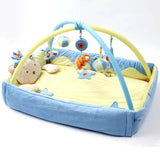 Maxbell Soft Cotton Crawling Play Gym Baby Outdoor Activity Gym Mat with Sides Big-Blue