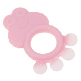 Maxbell Babies Infants Safe Teething cartoon Toys Silicone Molar Rod  Pink Frog